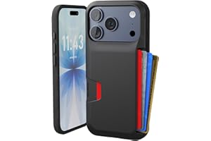 Smartish iPhone 17 Pro Wallet Case, Card Holder, Wallet Slayer Vol 1, Black | Drop-Tested from 6 Feet, Holds 4 Cards + Cash,