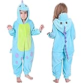 TONWHAR Kids Cartoon Animal Onesie Pajamas Halloween Cosplay Costume Jumpsuit Partywear for Boys & Girls