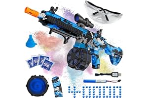 Electric Gel Ball Blaster, High Speed Automatic Splatter Ball Blaster with 40000+ and Goggles, JIFTOK Rechargeable Splatter Ball Toys for Outdoor Activities Shooting Game Party Favors