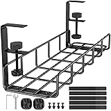 Under Desk Cable Management Tray, 15.7'' No Drill