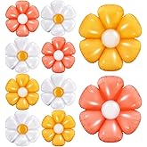 Rotatingpals 10 Pcs Daisy Balloon 28 Inch Flower Balloons Boho Groovy Party Decor for Boho Daisy Themed Birthday Party Baby Shower Wedding Decorations Supplies, 3 Colors