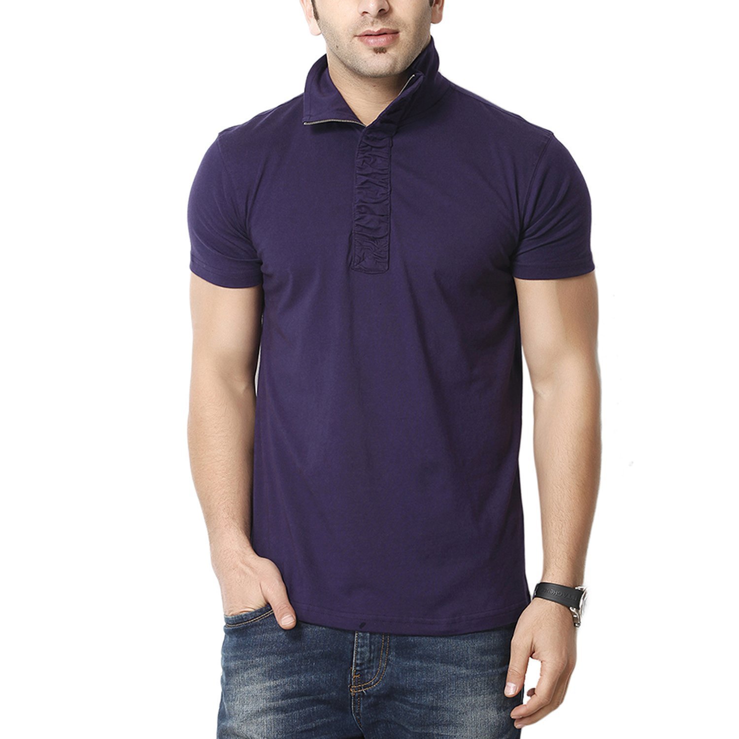 gritstones men's cotton t-shirt (pack of 1) (gs60054hsblk(1)-l-$p_grey)