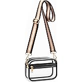 BS-VOG Clear Crossbody Bag Stadium Approved, Clear Purses for Women, Small Stadium Bag for Events Concerts Sports Fans