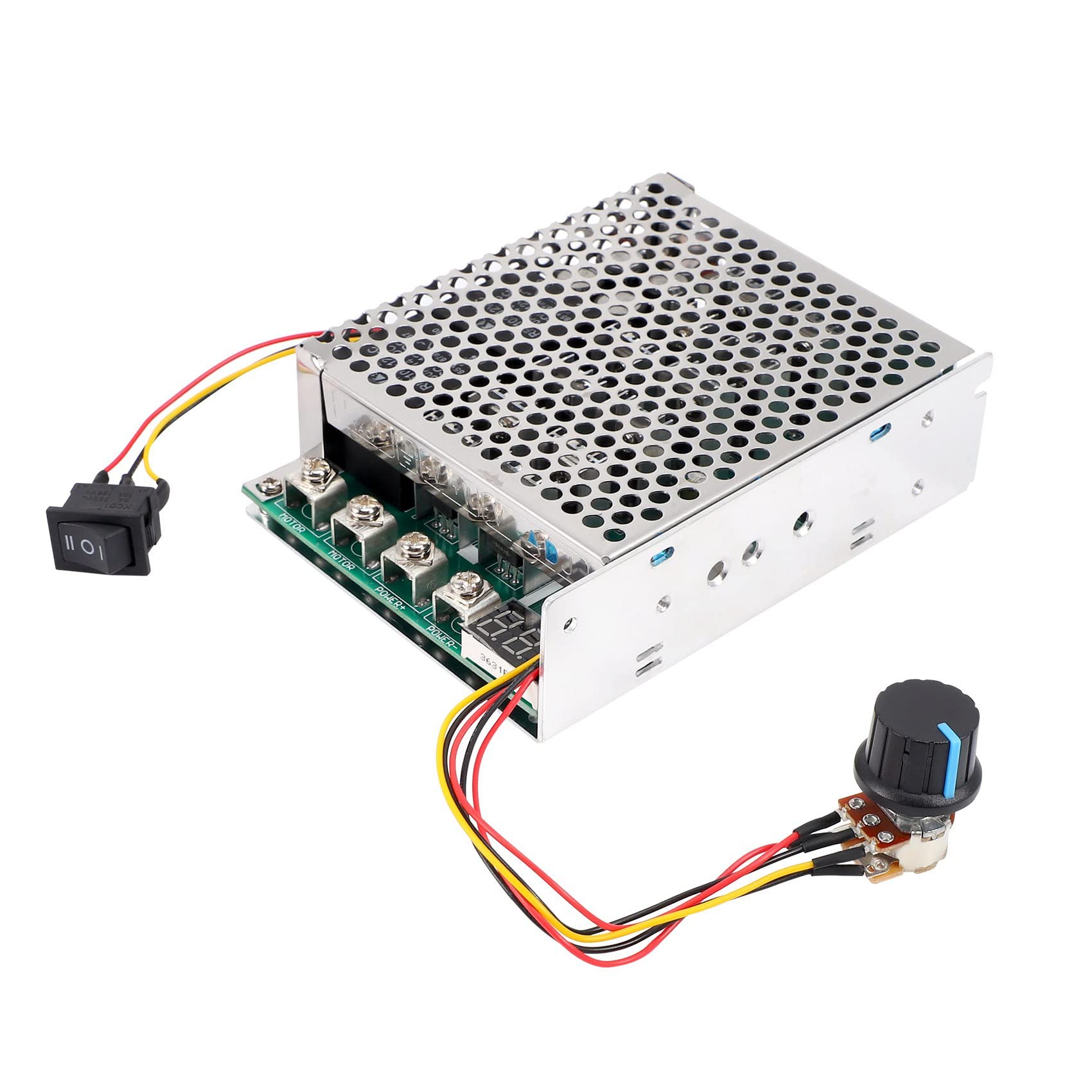 Hopbucan DC 10-55V 100A 3000W Motor Speed Controller Reversible PWM Control Forward and Reverse Controller