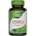 Nature’s Way Extra Strength Vitamin C with Bioflavonoids, Supports Immune Health*, Promotes Collagen Production for Healthy Skin*, 1g Vitamin C per Capsule, 100 Vegan Capsules (Packaging May Vary)
