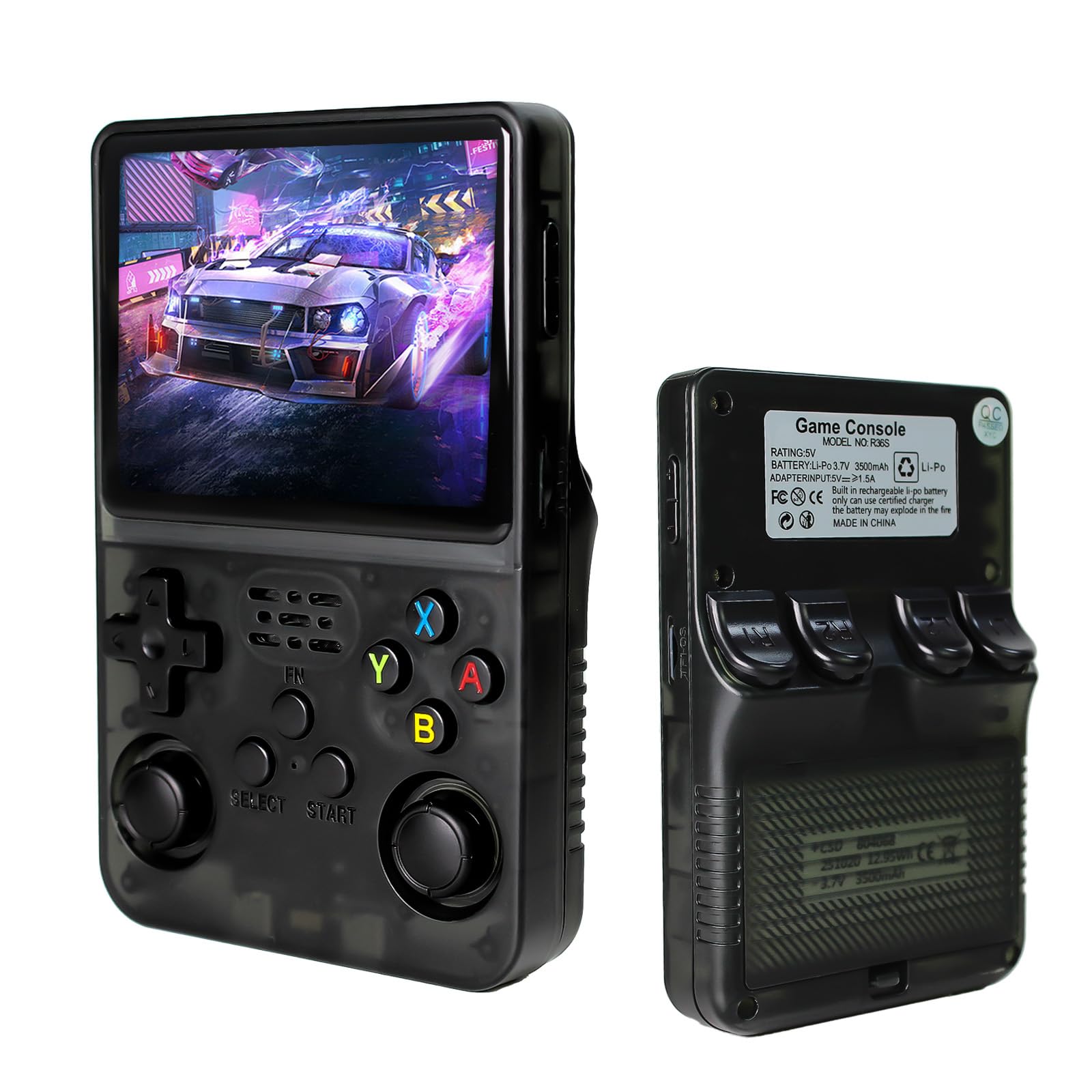 Photo 1 of R36S Handheld Game Console Retro Gaming Console Portable Handheld Retro Game Console Preloaded with Built-in Games Handheld Emulator Console (64, GB)