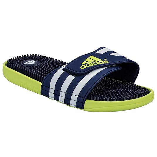 Buy Adidas Men's Adissage Indigo, Solar Yellow and White Rubber Flip