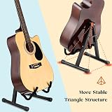 CAHAYA Folding Guitar Stand Universal A-Frame Metal Portable Black view 6
