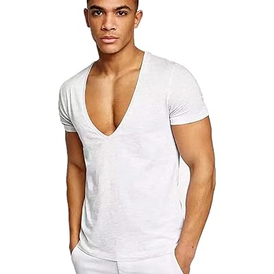 MKJH Deep V-Neck Fitness Training T-Shirt for Men Bangladesh Ubuy