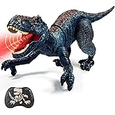 Sunrad Remote Control Dinosaur Toys for Kids 3-5 4-7 8-12 Year Old, Electronic RC Robot Dinosaur with Spray & Light & Roar, R