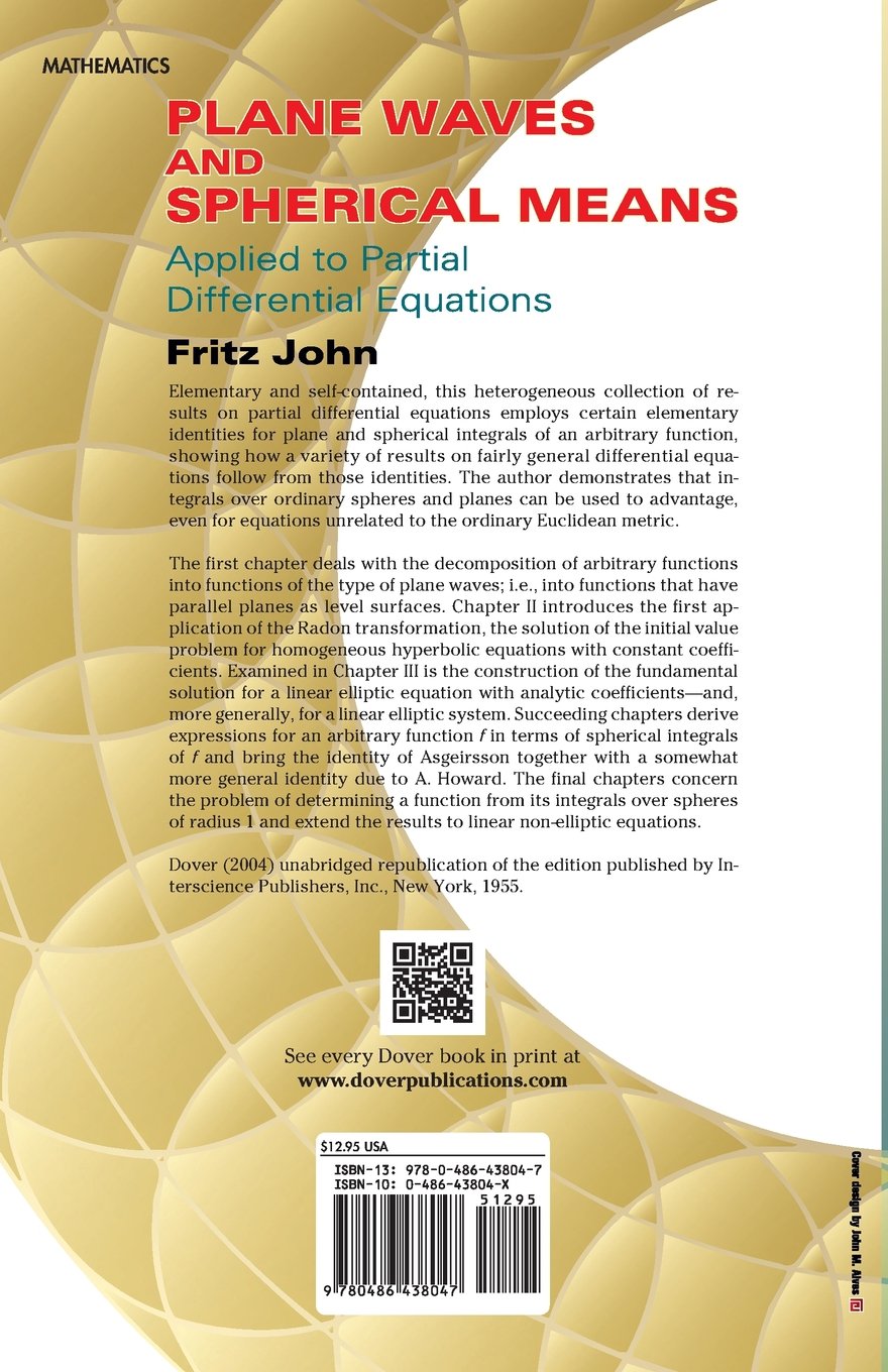 Plane Waves And Spherical Means Applied To Partial - 