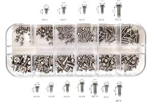 Easycargo 240pcs 12 sizes Laptop Screws Kit, Notebook Computer Replacement Screws Assortment Kit,M2 M2.5 M3, for Lenovo Toshiba Gateway Samsung HP IBM Dell Sony Acer Asus SSD Hard Disk SATA SSD M.2