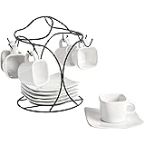 Gibson Home Gracious Dining Dinnerware, 13pc Cups Stand, White