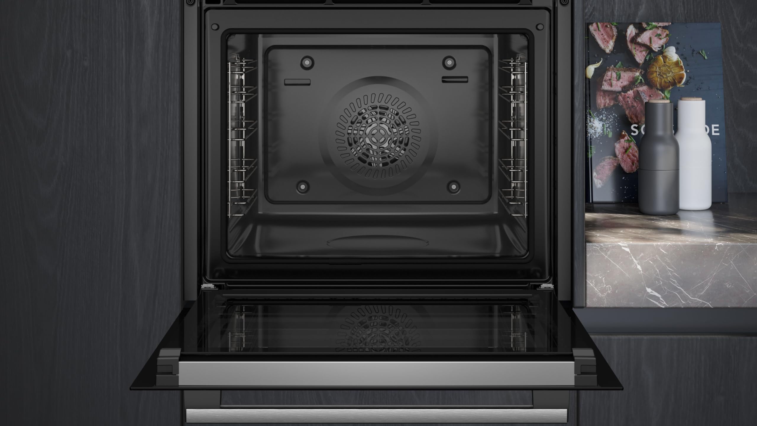 Siemens HB572ABS3, Stiftung Warentest GUT (2,0)*, iQ300 Einbau-Backofen 60x60 cm, Air Fry, Pyrolyse Selbstreinigung, LED-Touchbedienung, 3D Heißluft, Schnellaufheizung, cookControl10 5