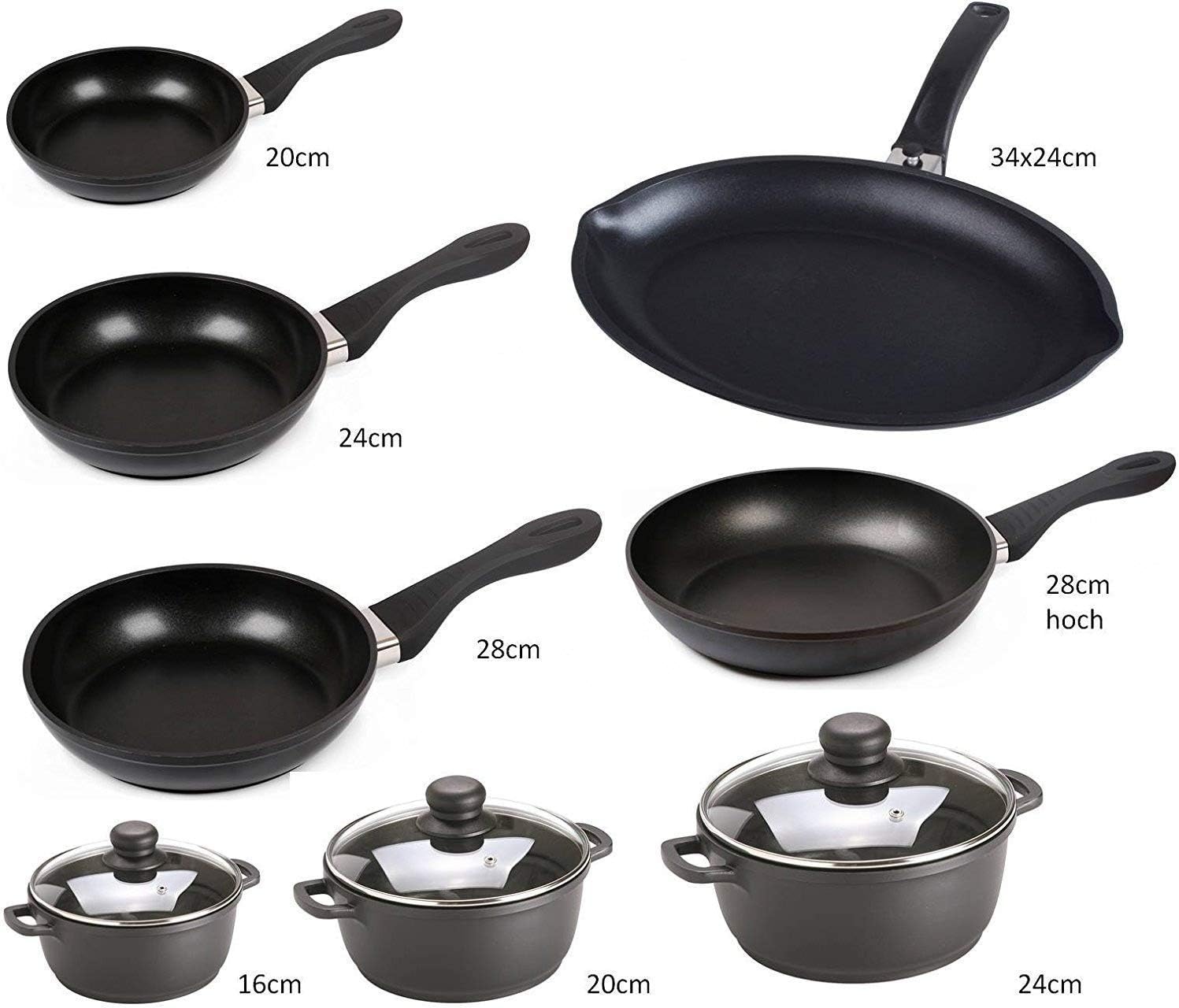 Kochtopf Pfannen Aluminium Crispy Ssw Induktions Geeignet Grosse Pfanne 34x24cm Amazon De Kuche Haushalt