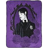 Jay Franco Plush Throw Blanket – 46" x 60" Inch Kids Soft & Cozy Fleece Throw for Bedroom & Couch Décor, Official Licensed Product, Purple - Wednesday