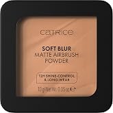 Catrice Soft Blur Matte Airbrush Powder, Pressed Powder, Vegan (040W) | Lightweight Setting Makeup, Blurs Pores &amp; Imperfections, 12H Oil Control; Talc Free, Fragrance Free, Cruelty Free, 0.35 oz