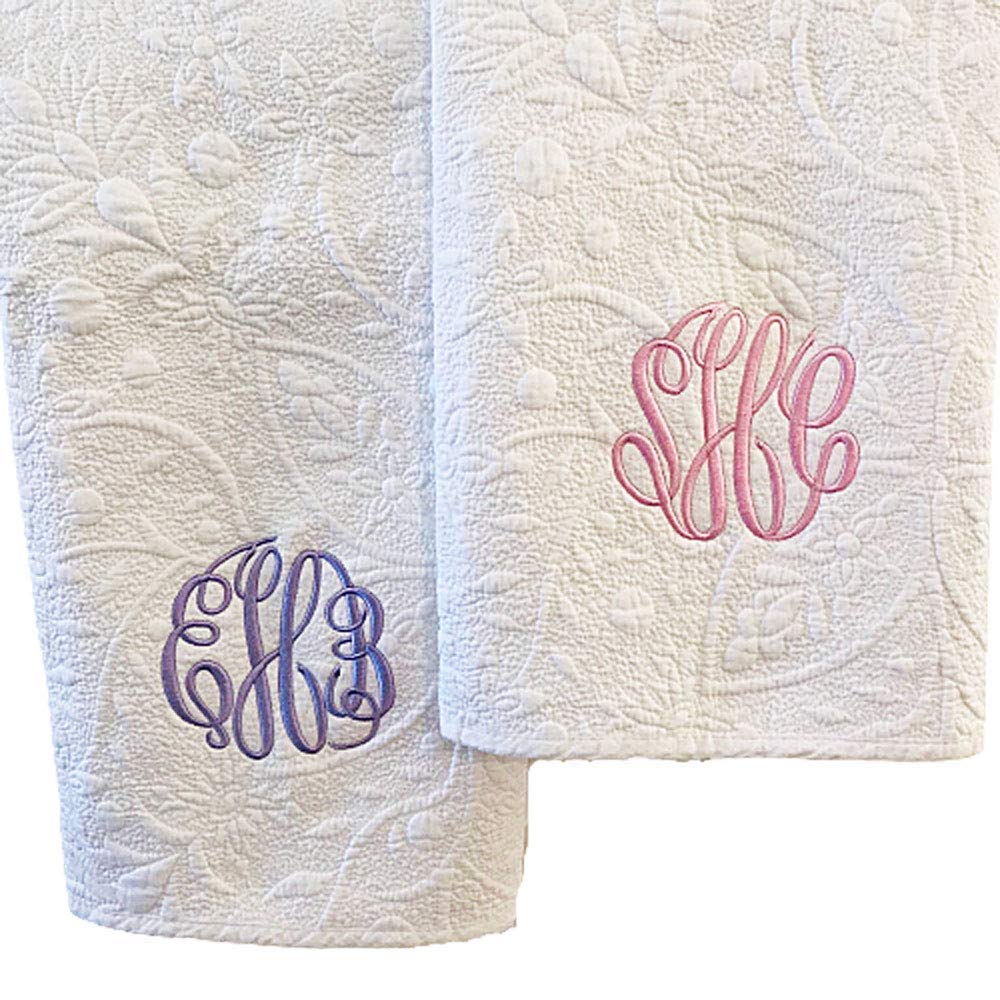 Embroidered Monogram Baby Blanket Handmade