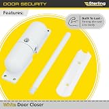 Burg-Wachter Spring Loaded Adjustable Auto Closing Door Closer White view 3