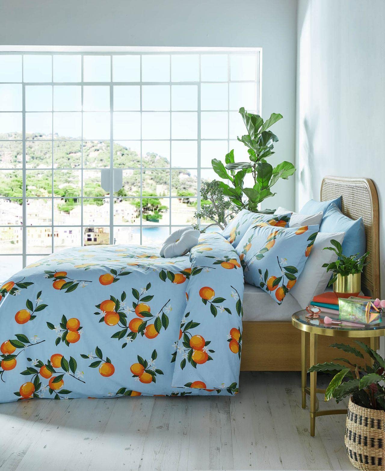 Skinny Dip Orange Blossom Summer Cotton Blend Single Duvet Cover