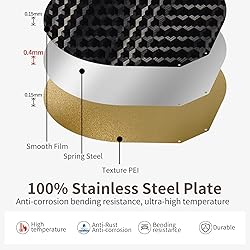 Upgraded Flsn V400 Build Plate Round 309mm in Dia