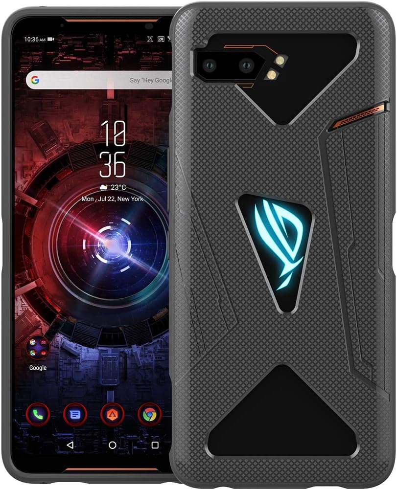 Redluckstar ROG Phone 2 Case, ROG Phone II Case, Ultra Slim Thin Cover TPU Silicone Bumper Case Accessory for Asus ROG Phone 2 Gaming Phone 2019 (ZS660KL) Gray
