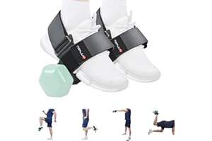 TOPJUM Original Dumbbell Foot Attachment, Tibialis Trainer, Adjustable Ankle Weights, Ankle Straps for Weight Lifting, Leg Workouts at Home for Hip, Shin Splint, Hamstring Curls, Leg extensions, Kettlebell Converstion Tool