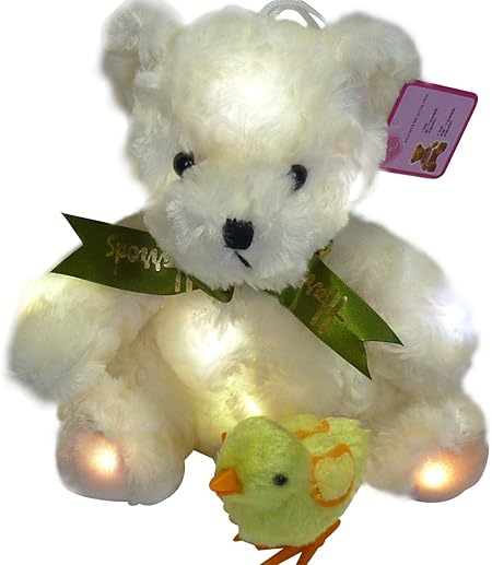 Amazon セット品 Life Connection ぬいぐるみ2点セット Led 電池 光る 熊 ぬいぐるみ ゼンマイ仕掛け 歩くひよこ 772 C ぬいぐるみ おもちゃ