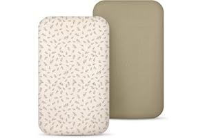 lulumoon Draps de berceau en mousseline pour bébé : draps de lit en coton pour couffin pour garçons et filles