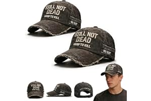 Still Not Dead Cap, Ain't Dead Yet Hat - Funny Saying Humorous Baseball Caps, Vintage Dad Hat Break Distressed for Men Women