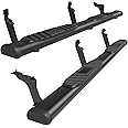TAC Arrow 5” Running Boards Compatible with 2019-2023 Ford Ranger SuperCrew Cab Truck Side Steps Rails Off-Road Accessories Aluminum Texture Black 2pcs