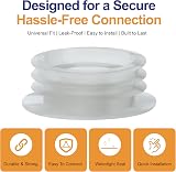 PlumbEZ Universal Clear Pipe Inlet Pan Connector Flush Cone Seal view 4
