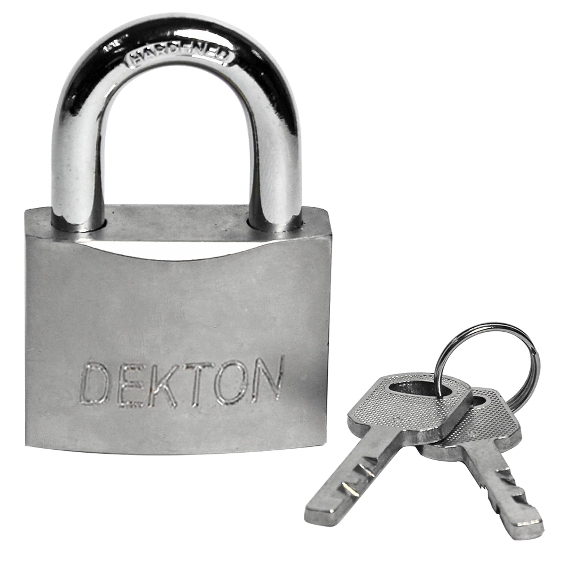 Dekton 50MM Satin Padlock | Heavy-Duty Iron Construction with Steel Shackle | Includes 3 Steel Keys | Ideal for Gates, Sheds & Storage | Durable Locking Mechanism | For Home and Industrial Use