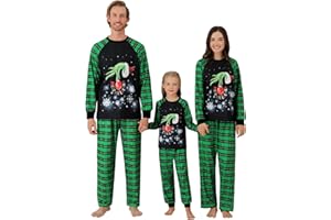 Weixinbuy Family Pajamas Set Christmas Pjs Matching Clothes Pajamas for Men Women Kids Toddler Baby Boy Girl Santa Sleepwear