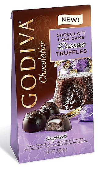 Amazon Com Godiva Chocolate Lava Cake Dessert Truffles 4 3 Ounce Chocolate Truffles Grocery Gourmet Food
