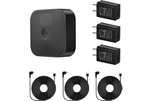 Zeshbit 3Pack Weatherproof Outdoor Power Adapter for All-New Blink Outdoor & Blink XT / XT2, with 30ft/9m Long and Thin Charging Cable (NOT for Blink Mini) - Black