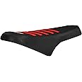 Enjoy Mfg Seat Cover Compatible Fit for Ridstar Q20 E Bike #477 (All Black with Red Ribs)