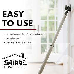 SABRE Adjustable 2-in-1 Door Security Bar, Door