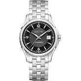 Hamilton Jazzmaster Automatic Men's Watch, 40mm Stainless Steel Case | Swiss Made, Black Dial Analog Watch, Water Resistance 50m, Sapphire Crystal, 3-Hand Movement, Stainless Steel Strap