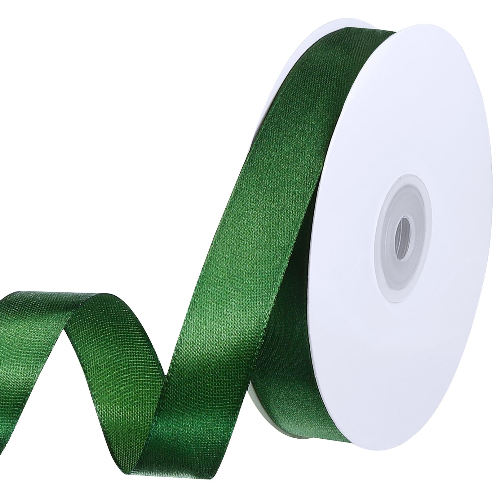 woric 50 Meter Dark Green Ribbon, 20mm Satin Ribbons Gift Dark Green Ribbon for Gift Wrapping Bows Crafting Decorations Wedding Christmas