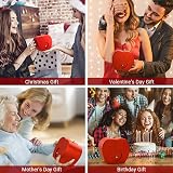 Emibele Preserved Red Rose & Heart Necklace Gift for Mom Grandma Wife view 8