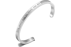 FEELMEM Stepdaughter Bangle DNA Doesn't Make You Family Love Does Cuff Bangle Foster Gift for Adopted Daughter