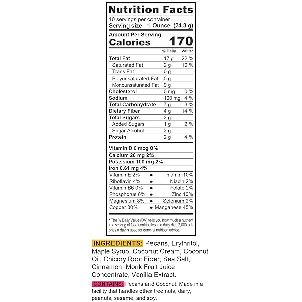 TGB MAPLE PECANS | 1G NET CARB KETO SNACK | GLUTEN FREE LOW CARB CANDY NUTS, 10 OUNCES