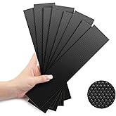 Maylanny Rubber Grip Tape Strips, 10" x 2" Ultra-Thin Strong Adhesive Non-Slip Strips for Indoor & Outdoor Use - Customizable, Versatile, and Comfortable Anti-Slip Solution (Black, 8 PCS)
