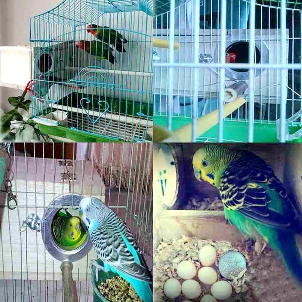 HANG Parakeet Nest Box Bird cage with Natural Pine Wood, Bird Nest Breeding Box Cage for Budgie/Cockatiel/Conure/Parrot/Dove : Pet Supplies