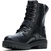 Harley-Davidson Footwear Womens Seinna Lace Motorcycle Casual Boots Mid Calf Low Heel 1-2" - Black