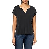Lucky Brand Womens Sandwash Notch Neck Tee