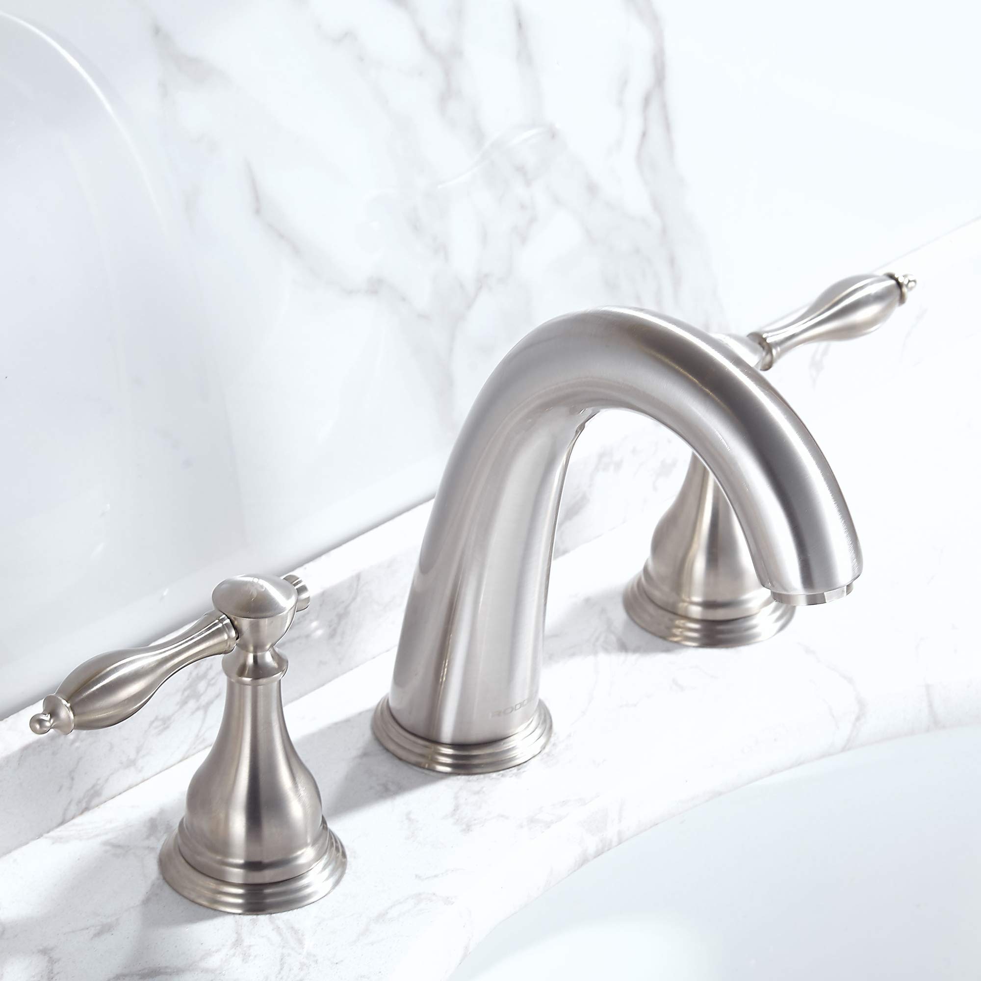 Roddex Widespread Bathroom Sink Faucets Lead Free Brass 8 Inch Two Handle 3 Hole Vanity Bath Faucet Roddex Widespread Bathroom Sink Faucets Lead Free Brass 8 Inch Two Handle 3 Hole Vanity Bath Faucet