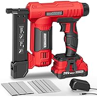 ALLOYPOWER 18 Gauge Nail Gun Battery Powered, 2 in 1 Cordless Brad Nailer/Electric Stapler with 2.0Ah Battery and Charger,100