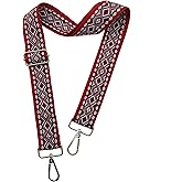 LVYOUME Crossbody Straps for Purses Silver Hardware Purse Strap Wide Shoulder Strap Adjustable Replacement,Retro Jacquard Embroidery for Shoulder Bags